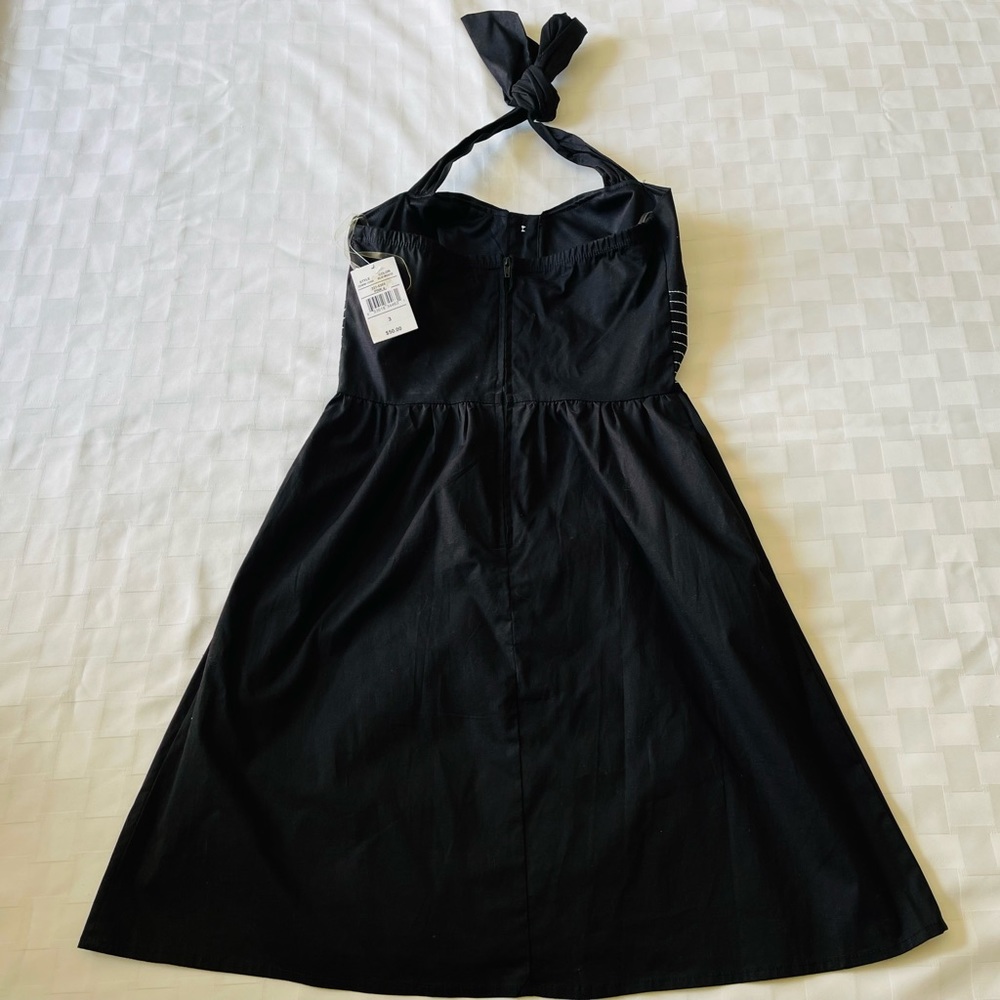 Black Dress Large White Botton very cute outfit.